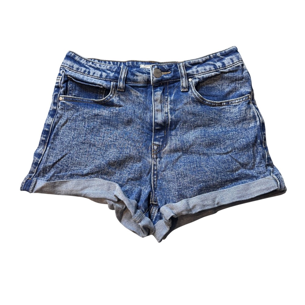 TGLA Denim Shorts Womens 27 Blue Acid Wash High Rise Cuffed PW2004466 Stretch